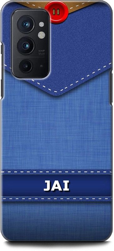 WallCraft Back Cover for OnePlus 9RT 5G JAI NAME, J LETTER, BLUE, JEANS, ALPHABET, DESIGN  (Multicolor, Dual Protection, Pack of: 1)