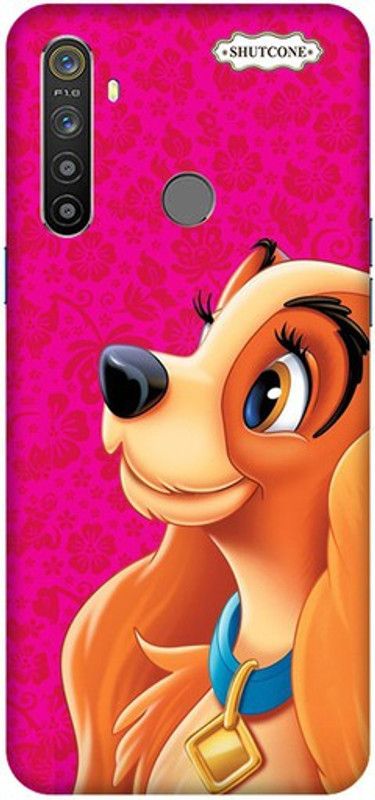 Omkar Enterprises Back Cover for Realme 5s  (Pink, Brown)
