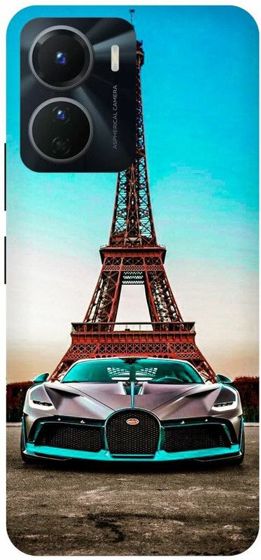 COVERJET Back Cover for VIVO Y16-BUGATI- VEYRON- EIFEL- TOWER  (Multicolor, Hard Case, Pack of: 1)