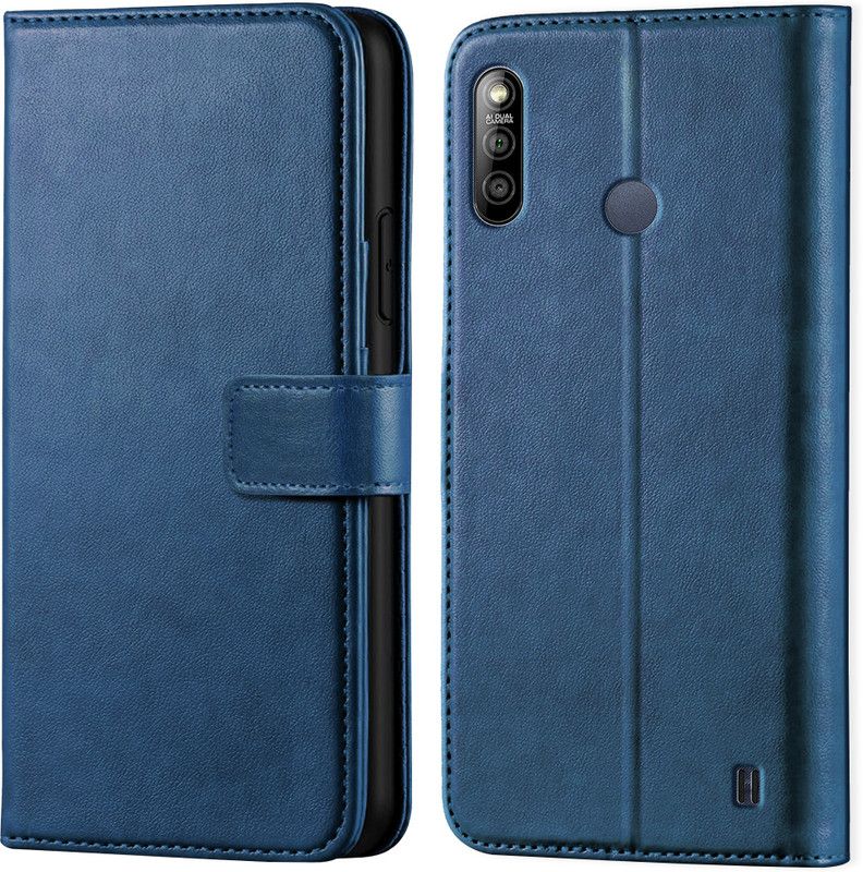 Dgeot Flip Cover for Lava X2  (Blue, Grip Case)