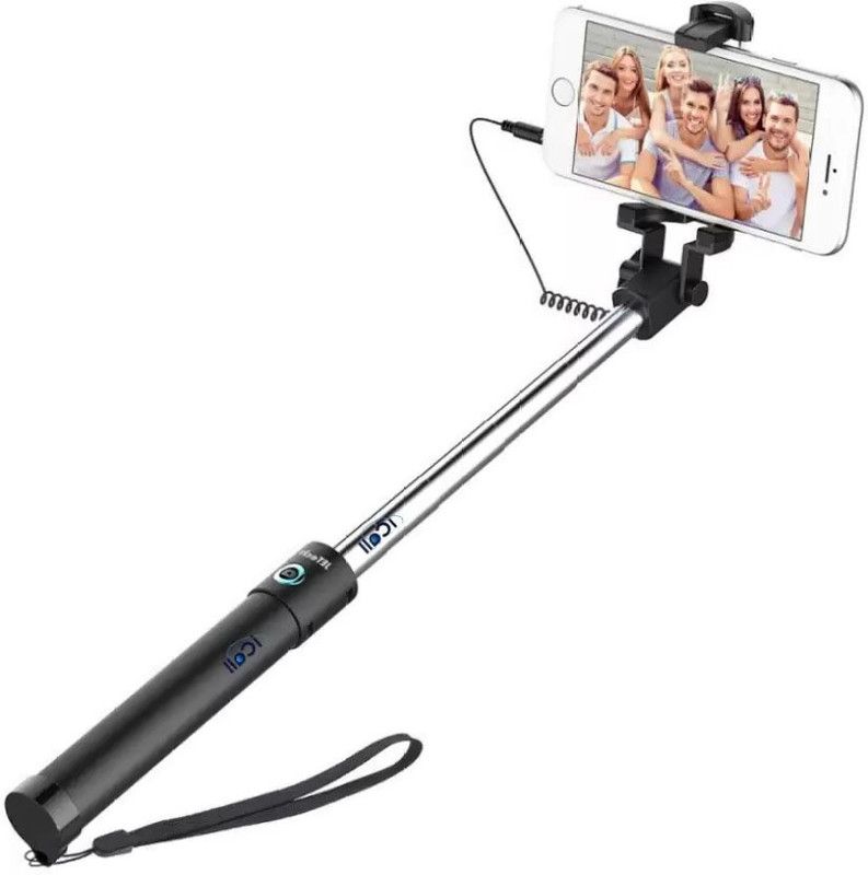 Uborn UNIVERSAL WIRED HANDHELD MONOPOD FOR PHONE HOLDER OR PHOTOGRAPHY VIDEO RECORDING YOUTUBE REELS & CAPUTURE EVERY SPECIAL MOMENT Cable Selfie Stick  (Black)