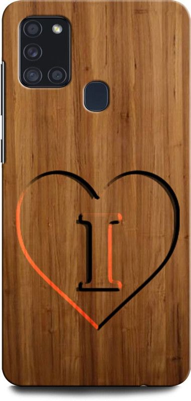 ORBIQE Back Cover for SAMSUNG Galaxy A21s I, I LETTER, I DESIGN, I ALPHABET, I NAME  (Multicolor, Hard Case)
