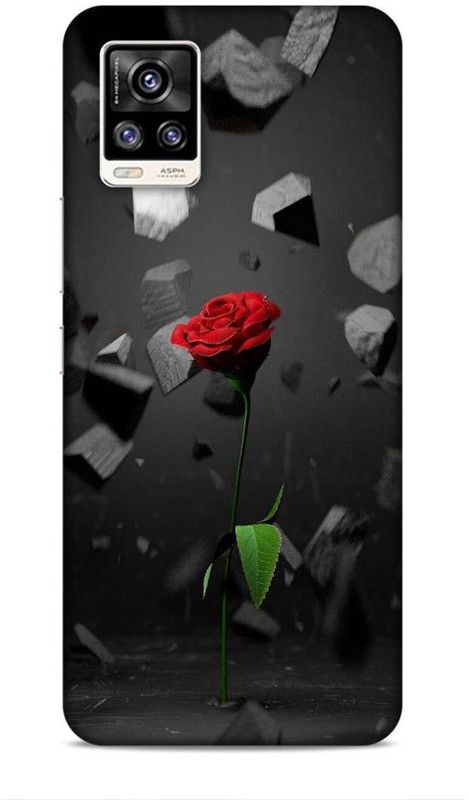 Printastic Back Cover for Vivo V20  (Grey, Red, Waterproof)