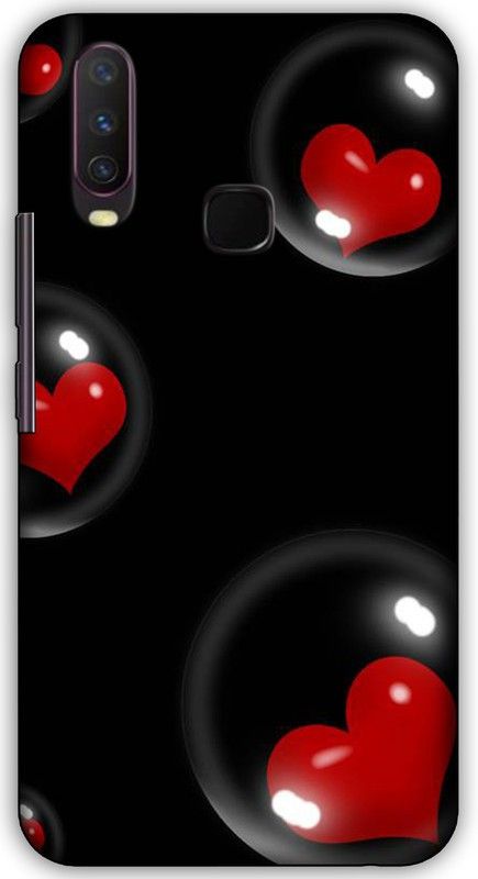 artocus Back Cover for Vivo Y17, Vivo Y17 Hearts Printed Back Cover  (Multicolor, Hard Case, Pack of: 1)