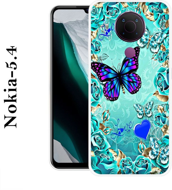 REALKING Back Cover for Nokia 5.4  (Blue, Grip Case, Silicon)