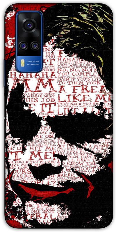 iprinto Back Cover for Vivo Y51A, Joker Back Cover  (Red, Hard Case)