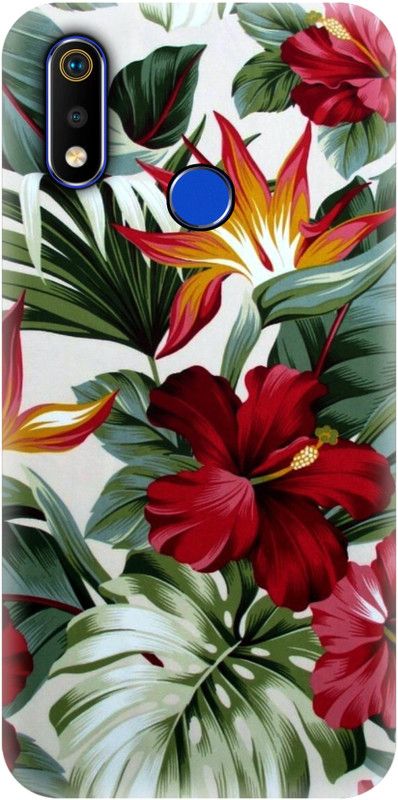 #Uncultured Back Cover for Realme 3 Pro - Digital Flower Print  (Multicolor, Hard Case, Pack of: 1)