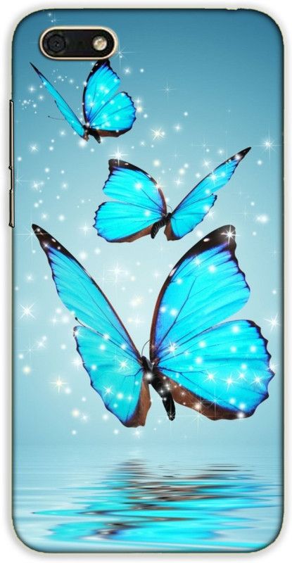iprinto Back Cover for Honor 7S Butter Fly Back Cover  (Blue, Hard Case)