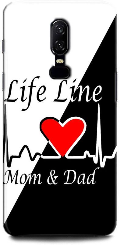 WallCraft Back Cover for One Plus 6 MOM, DAD, MOTHER, MAA, FATHER, LIFE LINE MOM DAD, LOVE, QUOTES  (Multicolor, Dual Protection, Pack of: 1)