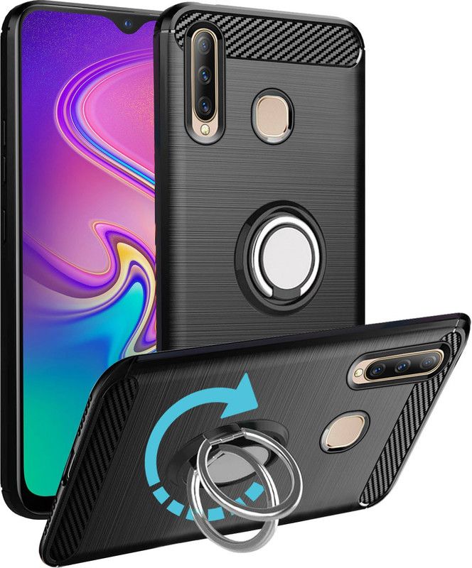 Unistuff Back Cover for Infinix S4, Infinix Smart 3 plus  (Black, Rugged Armor, Pack of: 1)