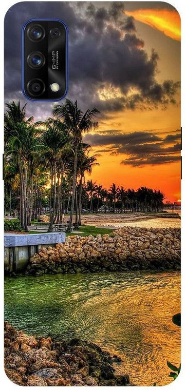 URCHIN Back Cover for Narzo 20Pro natural, tropical, trees, sky, beautiful sea, water  (Multicolor, Shock Proof, Pack of: 1)