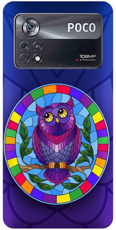 play fast Back Cover for POCO X4 Pro 5G, TRIPPY, OWL, NIGHT, WATCH, BEOGRAD, ABEJ  (Purple, Hard Case, Pack of: 1)