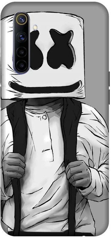 URCHIN Back Cover for Realme 6 Marshmello, EDM, DJ, Famious, marshmello, singer  (Multicolor, Shock Proof, Pack of: 1)