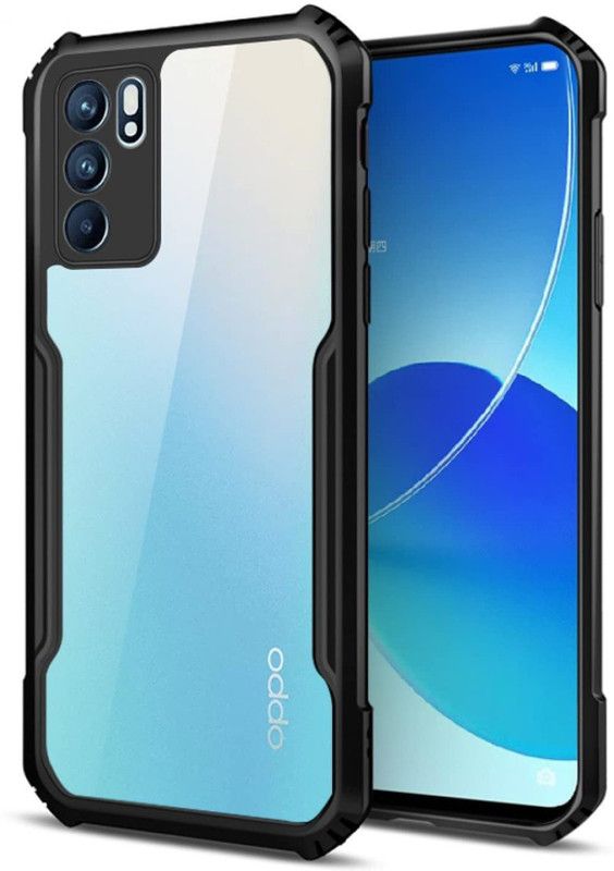 Lilliput Back Cover for Reno 6 PRO 5G  (Black, Dual Protection, Pack of: 1)