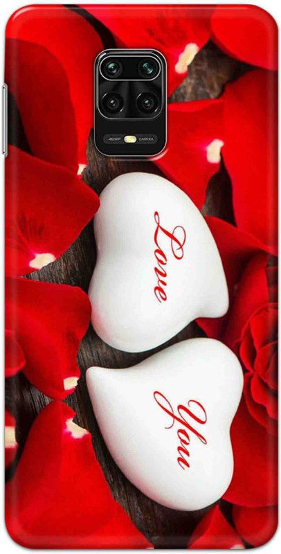 NDCOM Back Cover for Redmi Note 10 Lite Love You Red Rose Printed  (Multicolor, Hard Case, Pack of: 1)