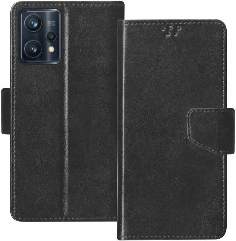 SBMS Flip Cover for Realme 9 4G, Realme 9 Pro Plus 5G, Realme Narzo 50 Pro 5G  (Black, Shock Proof, Pack of: 1)