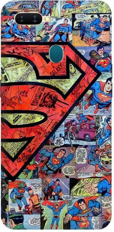 URCHIN Back Cover for Oppo A7 Superman, Superman Logo, Wallpaper, Superhero, DC comic, Movie, Comic  (Multicolor, Shock Proof, Pack of: 1)