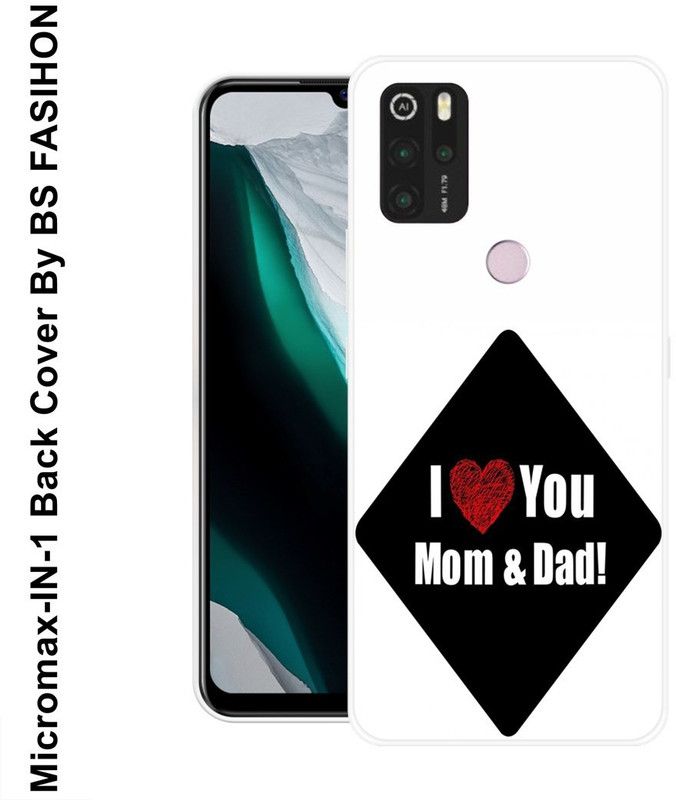 SHYAMSHREE Back Cover for Micromax IN 1  (Black, White, Silicon)