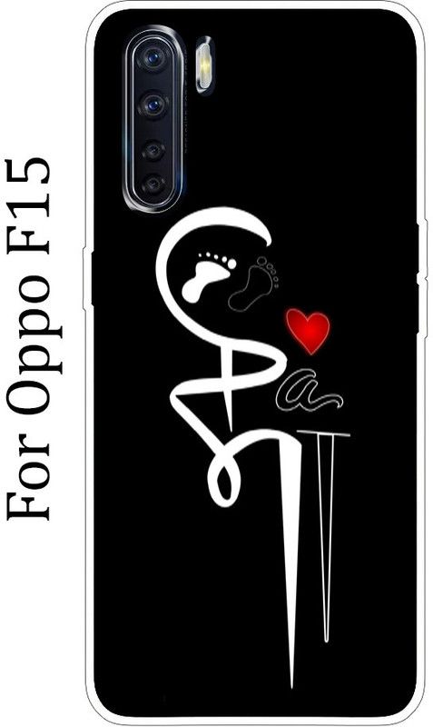 Ghumakkad Back Cover for OPPO F15  (Black, White, Grip Case, Silicon, Pack of: 1)