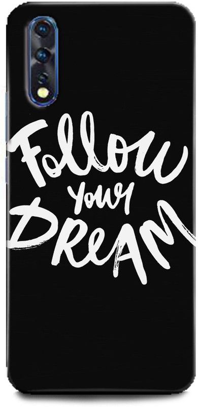 BARMANS Back Cover for Vivo Z1x / follow your dream, motivational, black  (Multicolor, Shock Proof, Pack of: 1)
