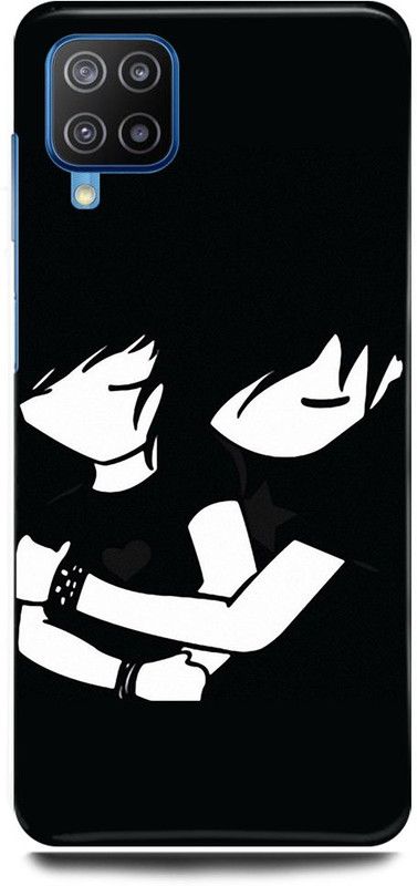 FRONK Back Cover for Samsung Galaxy M32, COUPLE, LOVE, HUGG, BLACK, SHADE  (Black, Hard Case, Pack of: 1)