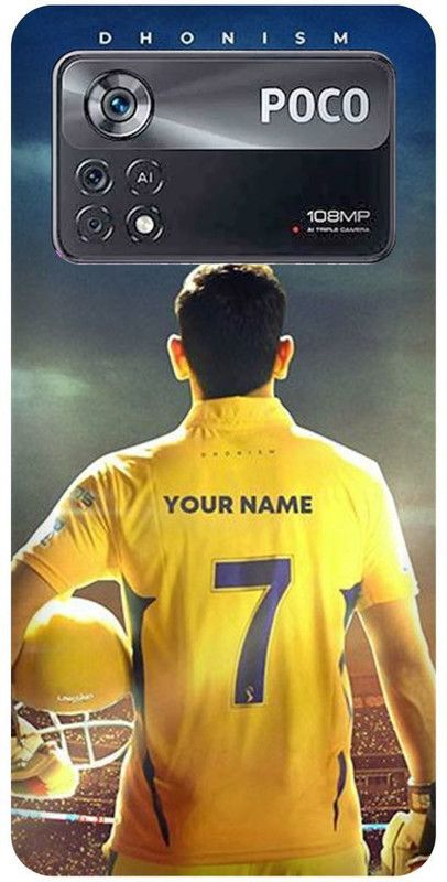 play fast Back Cover for POCO X4 Pro 5G, MAHENDRA, SINGH, DHONI, MS, DHONI, CSK, PLAYER  (Yellow, Hard Case, Pack of: 1)