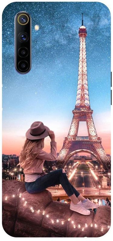 Wall Art Back Cover for Realme 6 PARIS, LOVE, CUTE, GIRL, LIGHT, BEAUTIFUL  (Multicolor, Dual Protection, Pack of: 1)