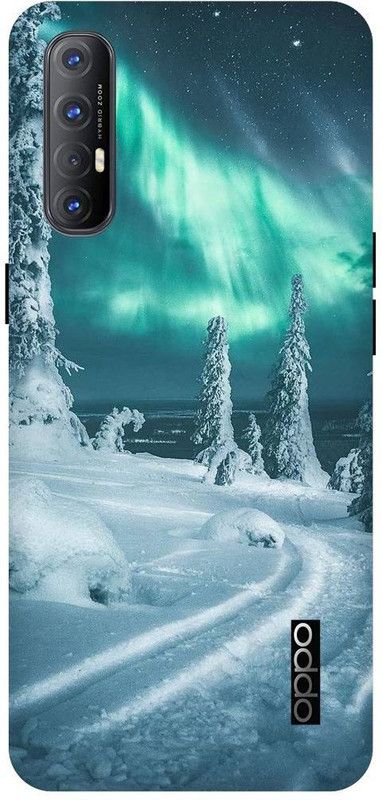 Zaplab Back Cover for OPPO Reno3 Pro  (Green, White, Waterproof, Pack of: 1)