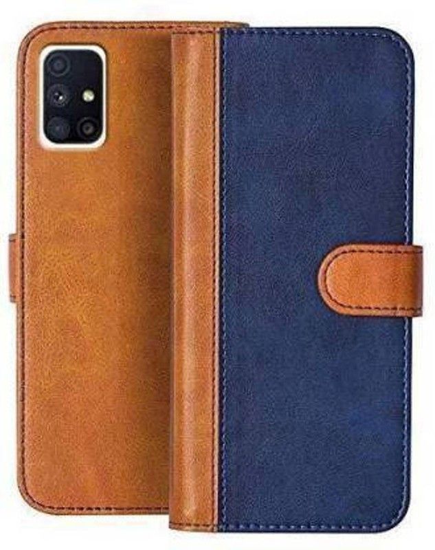 Godric Back Cover for Samsung Galaxy M51  (Brown, Blue, Dual Protection, Pack of: 1)