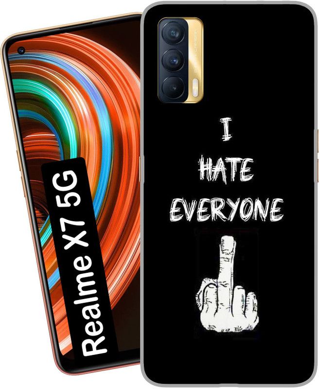 kudia Back Cover for realme X7 5G  (Black, Grey, Dual Protection, Silicon, Pack of: 1)