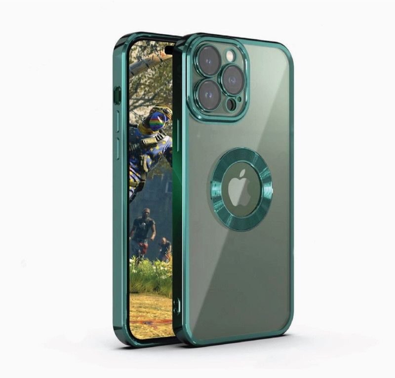 Advance fashion Back Cover for Apple Iphone 12 Pro Max  (Green, Transparent, Pack of: 1)
