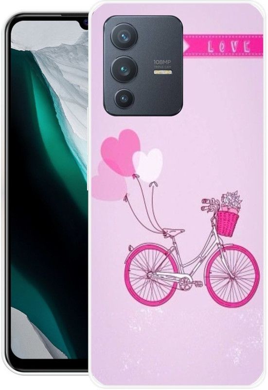 Buytrend Back Cover for Vivo V23 D  (Pink, Silicon)