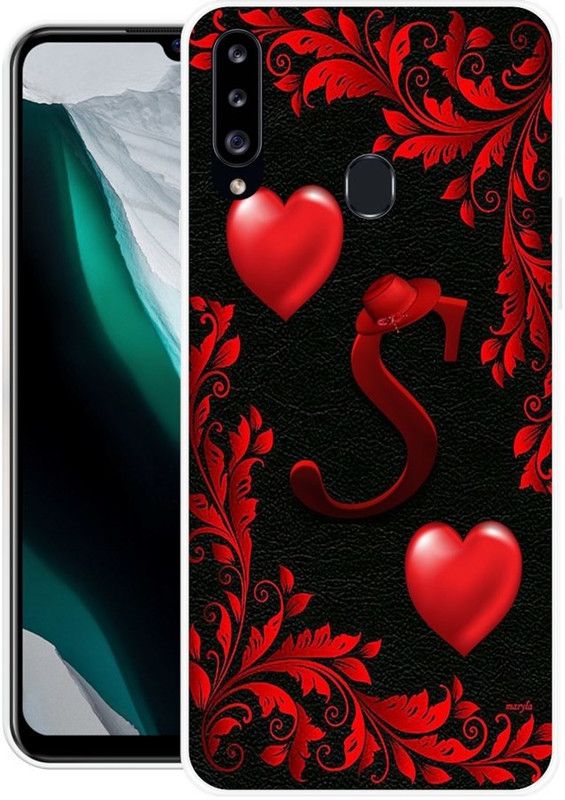 BLUEZAP Back Cover for Samsung Galaxy A20s  (Black, Red, Grip Case, Silicon, Pack of: 1)