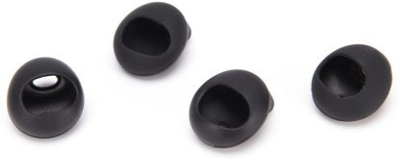 Hoppokart 4 Pcs (2 Pair) Black Earbuds Silicone Replacement Ear Tips In The Ear Headphone Cushion  (Pack of 4, Black) In The Ear Headphone Cushion  (Pack of 4, Black) In The Ear Headphone Cushion  (Pack of 4, Black)