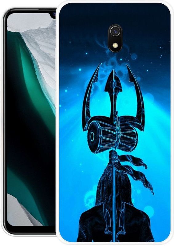 PALWALE BALAJI Back Cover for Mi Redmi 8A  (Blue, Black, Grip Case, Silicon)