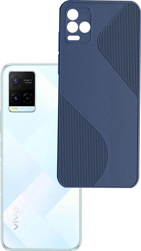Flipkart SmartBuy Back Cover for vivo Y21, vivo Y33s  (Blue, Matte Finish, Silicon, Pack of: 1)