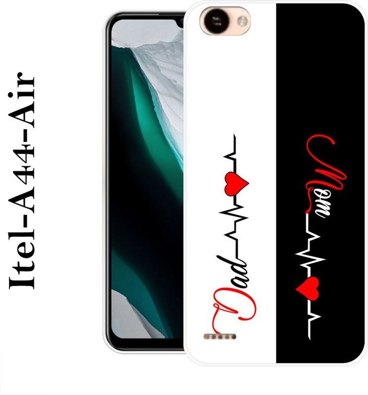 REALKING Back Cover for Itel A44 Air, Itel A44 Power  (White, Black, Silicon)