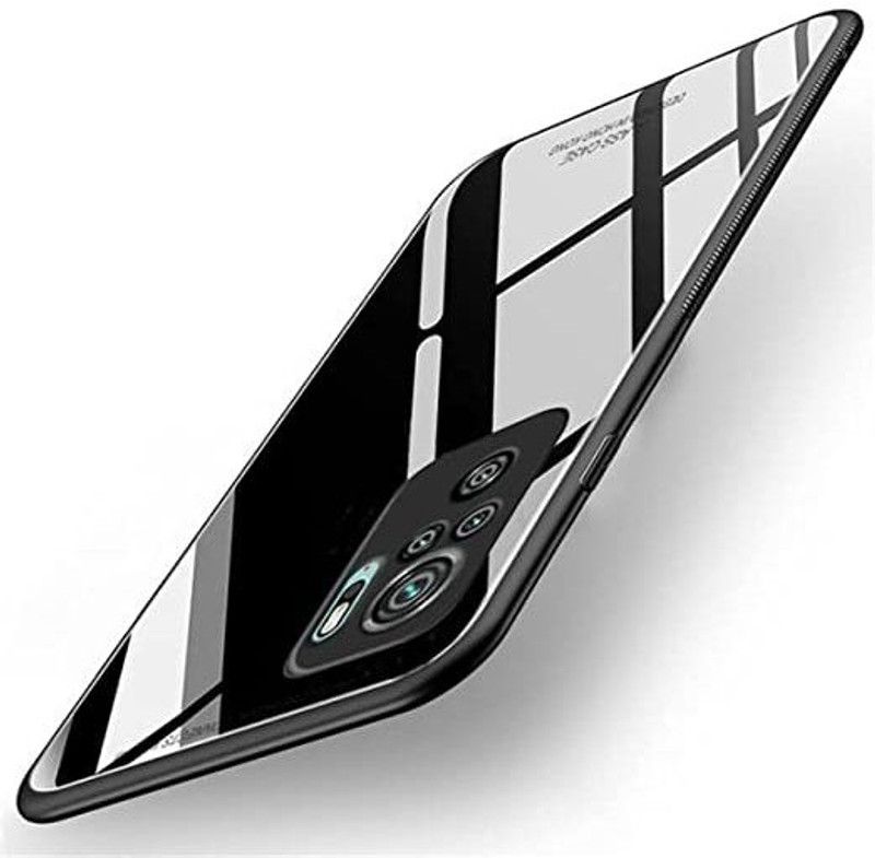 Yebhi Online Back Cover for Xiaomi Redmi Note 10 |Premium Quality Glass| Stunning Look| Slim Fit  (Black, Grip Case, Pack of: 1)