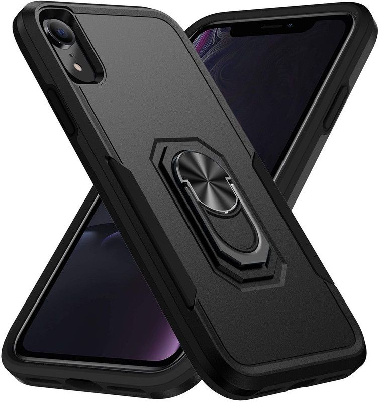 Pure Color Back Cover for Apple iPhone XR  (Black, Dual Protection, Pack of: 1)