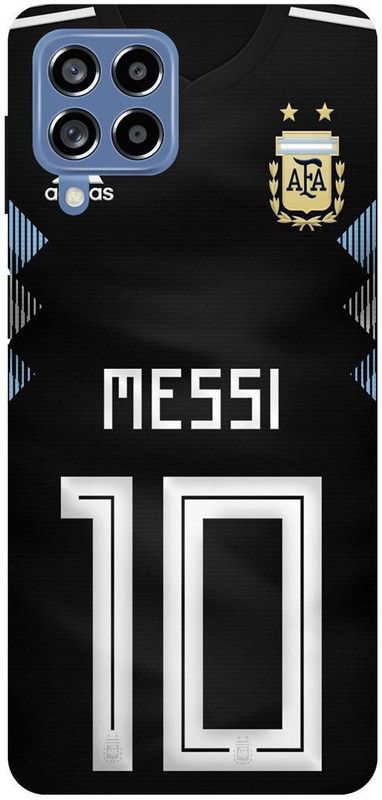 THE NARAYANA COLLECTIONS Back Cover for SAMSUNG GALAXY M53-MESSI,FOOTBALL,SPORTS,JERSY  (Multicolor, Hard Case, Pack of: 1)