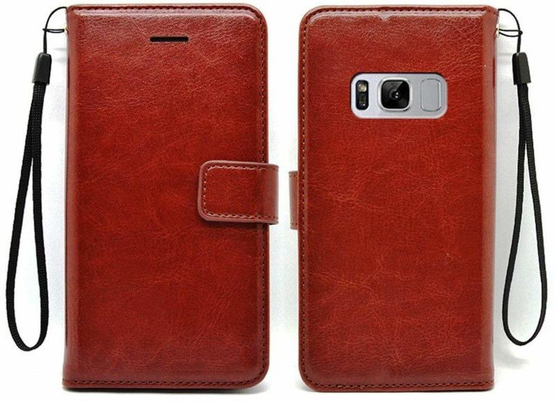 Tingtong Flip Cover for Samsung Galaxy S8+ Plus, Samsung Galaxy S8 Plus  (Brown, Cases with Holder, Pack of: 1)