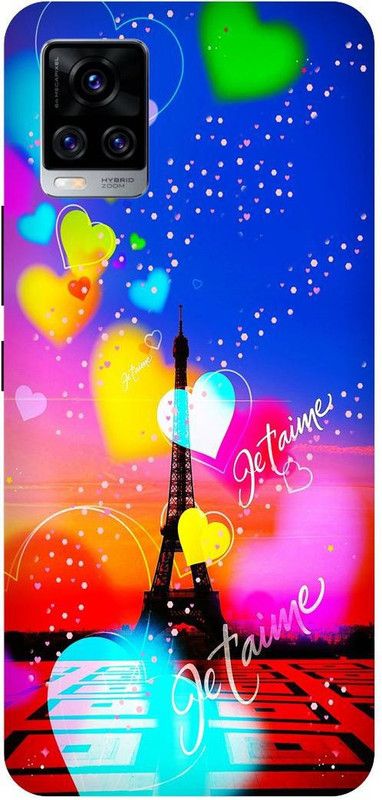 Bluvver Back Cover for Vivo V20 Pro,Vivo 2018, Printed Eiffel Tower Paris Back Cover  (Multicolor, Hard Case, Pack of: 1)