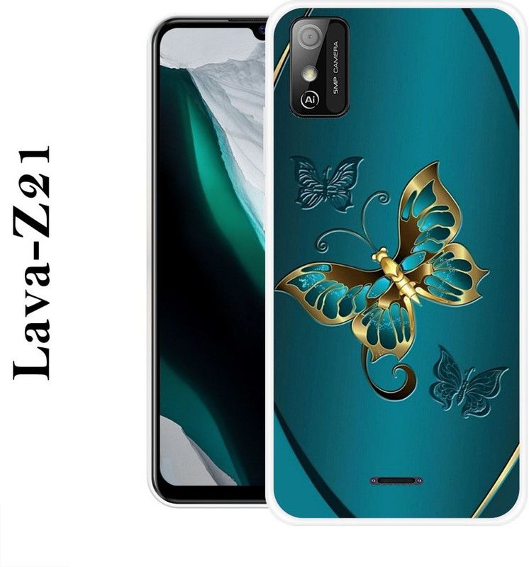 SIMAWAT Back Cover for Lava Z21  (Green, Grip Case, Silicon)