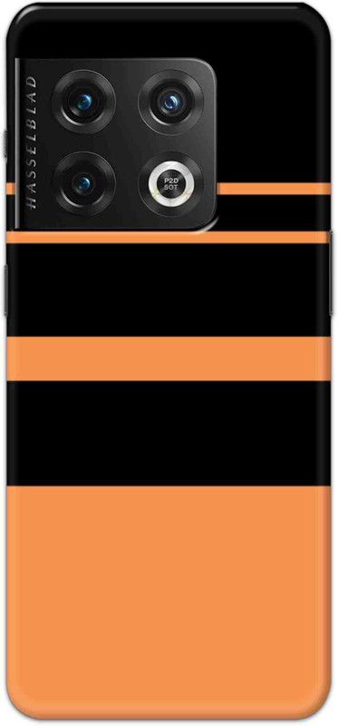 NDCOM Back Cover for OnePlus 10 Pro 5G Orange Stripe Pattern Printed  (Multicolor, Hard Case, Pack of: 1)