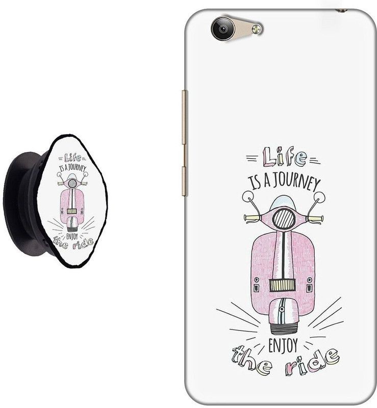 My Swag Back Cover for VIVO Y69  (White, Pink, Cases with Holder, Pack of: 2)