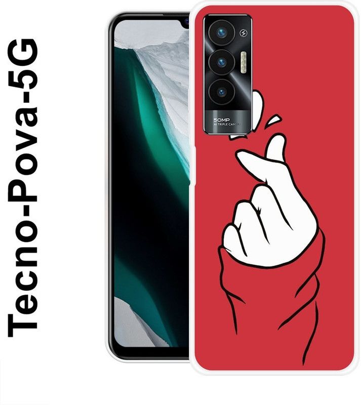 SUPER CASE Back Cover for Tecno Pova 5G  (White, Pink, Silicon)