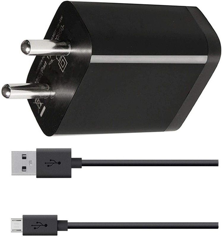 Majron NA 2.4 A Mobile 2.4Charger-39 Charger with Detachable Cable  (Black, Cable Included)