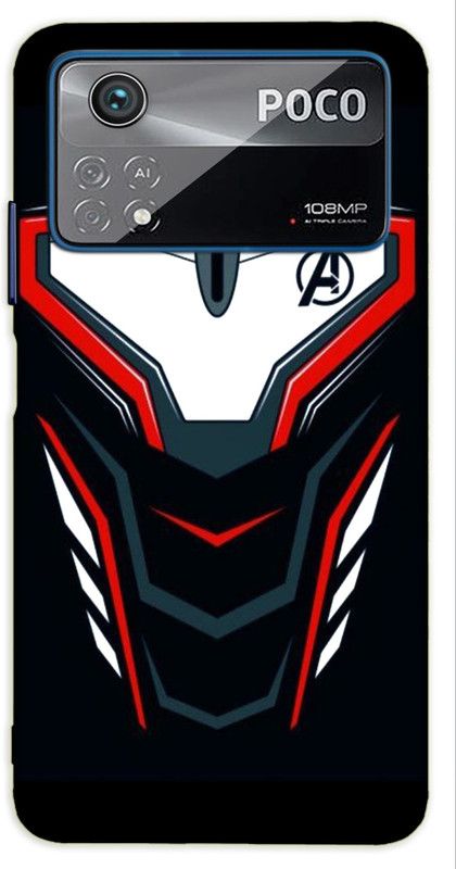 iprinto Back Cover for Poco X4 Pro 5G avengers Back Cover  (Black, Shock Proof)