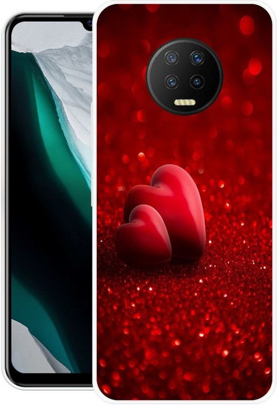 PictoWorld Back Cover for Infinix Note 7  (Red, Grip Case, Silicon)