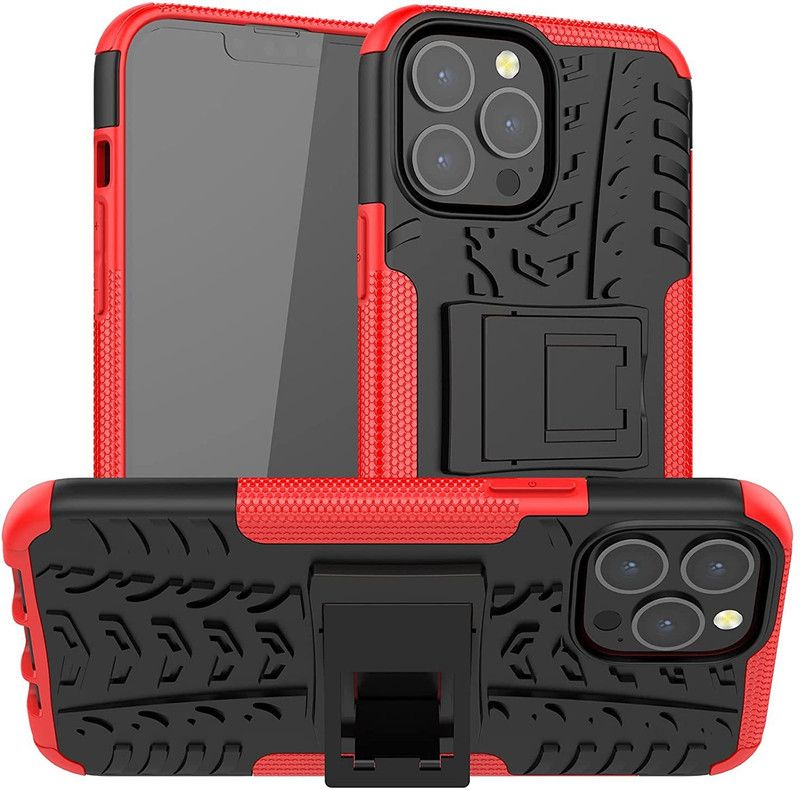 S-Gripline Back Cover for APPLE IPHONE 13 PRO MAX  (Red, Dual Protection, Pack of: 1)